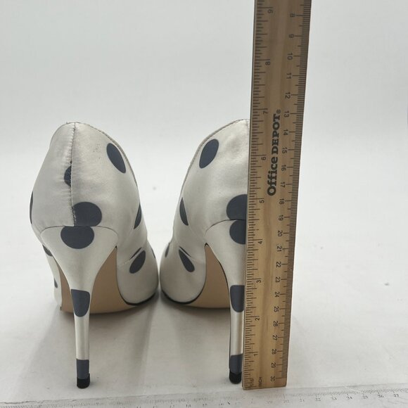 FSJ White Dots Pointed Toe Pumps High Heel Stilettos Slip On Office Cute Shoes - Picture 4 of 7